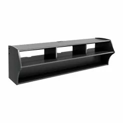 Prepac Altus Black Wall-Mounted TV Stand