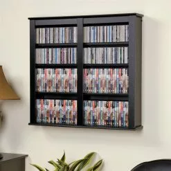 Prepac Furniture Double Wall Mounted Multimedia Storage