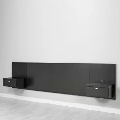 Prepac Floating Headboard With Nightstands - King Bed Size - Black 9 Prepac Floating Headboard With Nightstands - King Bed Size - Black -Prepac Shop 330595325 AlternateImage3