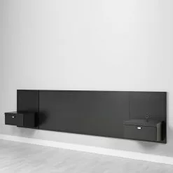 Prepac Floating Headboard With Nightstands - King Bed Size - Black 8 Prepac Floating Headboard With Nightstands - King Bed Size - Black -Prepac Shop 330595325 AlternateImage7