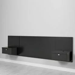Prepac Queen Floating Headboard - 107.25-in X 31.5-in - Black -Prepac Shop 330595326 AlternateImage5