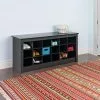 Prepac Casual Black Storage Bench