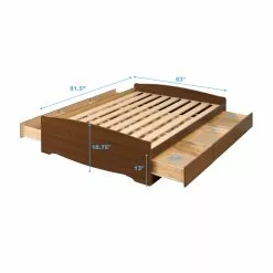 Prepac Mate's Cherry Queen Platform Bed With Storage -Prepac Shop 330595346 AlternateImageA4