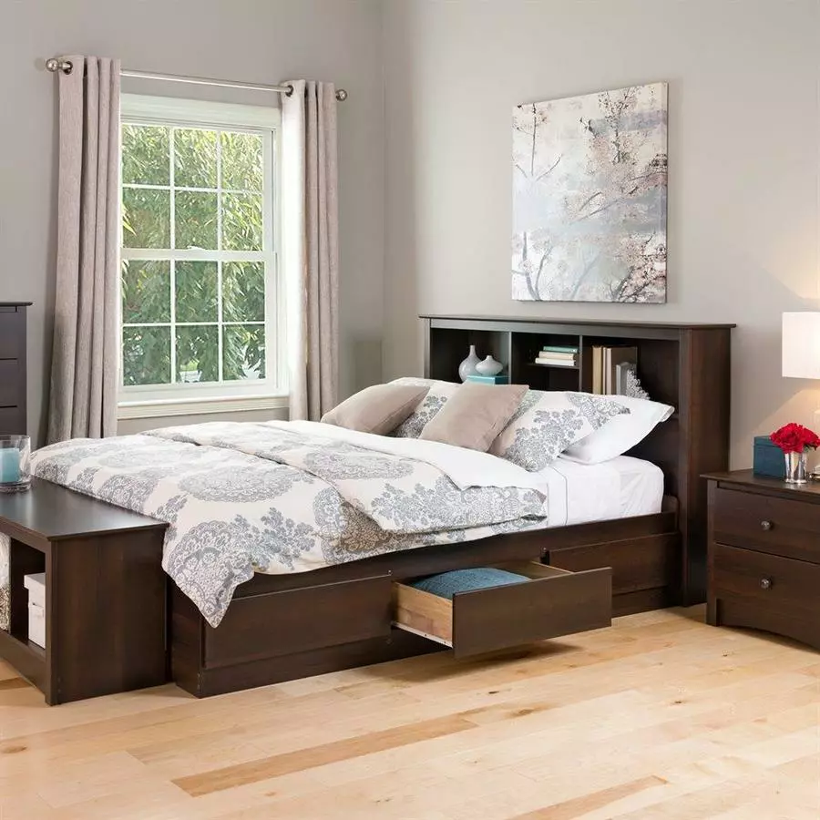 Prepac Mate's Espresso Full Platform Bed With Storage 4 Prepac Mate's Espresso Full Platform Bed With Storage - Image 2