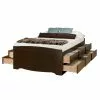 Prepac Furniture Tall Queen Captains Plarform Storage Bed