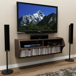 Prepac Altus Espresso Wall-Mounted TV Stand