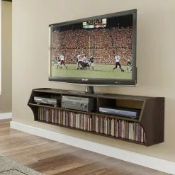 Prepac Altus Espresso Wall-Mounted TV Stand