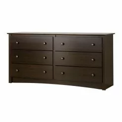Prepac Fremont Espresso 6-Drawer Dresser