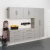 Prepac HangUps 90-in W X 72-in H Light Grey Composite Wood Garage Storage System