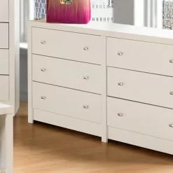 Prepac Calla 6-Drawer Dresser - 15.25-in X 88-in X 58.5-in - White