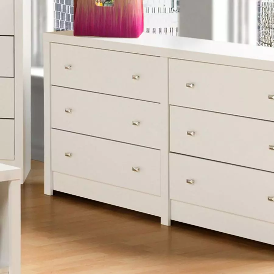 Prepac Calla 6-Drawer Dresser - 15.25-in X 88-in X 58.5-in - White 3 Prepac Calla 6-Drawer Dresser - 15.25-in X 88-in X 58.5-in - White
