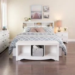 Prepac Monterey Nightstand - 2 Drawers - 23.25-in X 21.75-in X 16-in - White