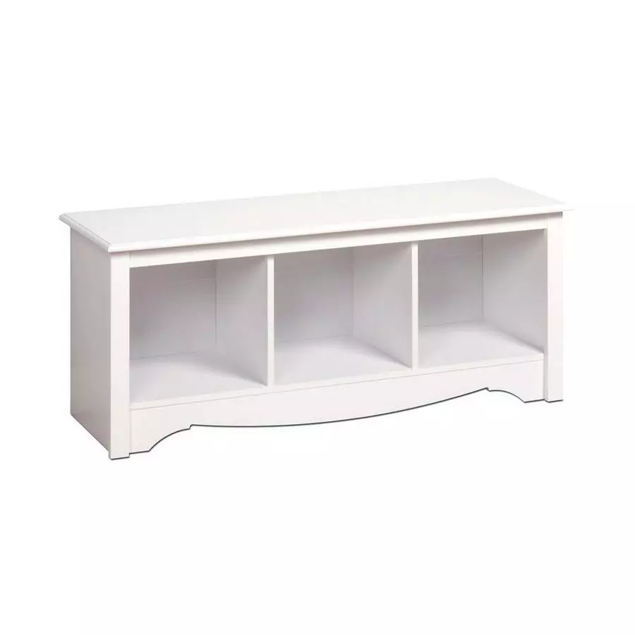 Prepac Monterey Casual White Storage Bench 5 Prepac Monterey Casual White Storage Bench - Image 3