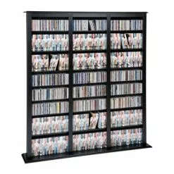 Prepac Furniture Triple Width Barrister Tower Multimedia Storage