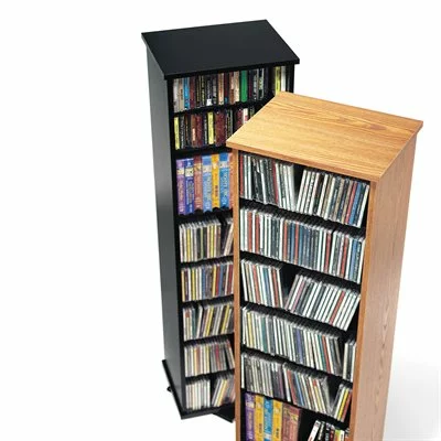 Prepac Furniture 2-Sided Spinning Multimedia Storage Tower 3 Prepac Furniture 2-Sided Spinning Multimedia Storage Tower