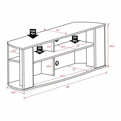 Prepac Essentials TV Stand - For TVs Up To 60-in - Black 7 Prepac Essentials TV Stand - For TVs Up To 60-in - Black - Image 5