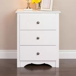 Prepac Furniture Monterey Tall 3-Drawer Nightstand,WDC-2403 11 Prepac Furniture Monterey Tall 3-Drawer Nightstand,WDC-2403 -Prepac Shop 330621499 AlternateImage4