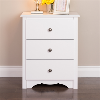 Prepac Furniture Monterey Tall 3-Drawer Nightstand,WDC-2403 6 Prepac Furniture Monterey Tall 3-Drawer Nightstand,WDC-2403 - Image 4