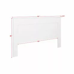 Prepac King Flat Panel Headboard - White