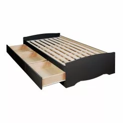Prepac Twin XL Mate's Platform Storage Bed With 3 Drawers, Black -Prepac Shop 330673612 MainImage 001