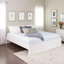 Prepac Select 4-Post Platform Bed - White - King