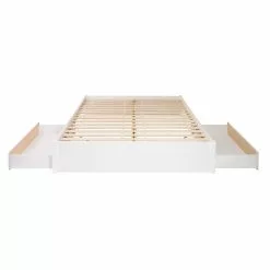 Prepac Select Platform Bed With 2 Drawers - White - King