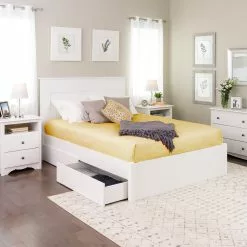 Prepac Select Platform Bed With 4 Drawers - White - Queen -Prepac Shop 330673618 AlternateImage4