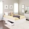 Prepac Select Platform Bed With 4 Drawers - White - Queen -Prepac Shop 330673618 MainImage 001