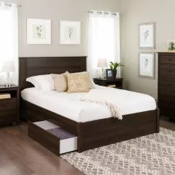 Prepac Select Platform Bed With 4 Drawers - Expresso - Queen -Prepac Shop 330673620 AlternateImage4