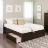 Prepac Select Platform Bed With 4 Drawers - Expresso - Queen