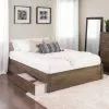 Prepac Select 4-Post Platform Bed 2 Drawers - Drifted Gray - Queen -Prepac Shop 330673626 MainImage 001