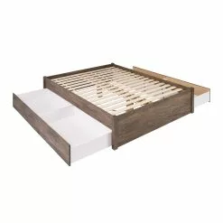 Prepac Select 4-Post Platform Bed 4 Drawers - Drifted Gray - Queen -Prepac Shop 330673627 AlternateImage2