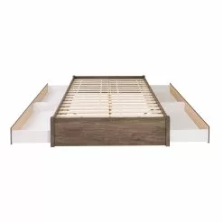 Prepac Select 4-Post Platform Bed 4 Drawers - Drifted Gray - Queen -Prepac Shop 330673627 AlternateImage3
