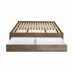 Prepac Select 4-Post Platform Bed 4 Drawers - Drifted Gray - Queen -Prepac Shop 330673627 AlternateImage4
