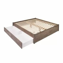 Prepac Select 4-Post Platform Bed 2 Drawers - Drifted Gray - King -Prepac Shop 330673629 AlternateImage1