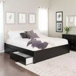 Prepac Select 4-Post Platform Bed With 2 Drawers - Black - King -Prepac Shop 330673630 MainImage 001