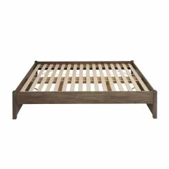 Prepac Select 4-Post Platform Bed - Drifted Gray - Queen