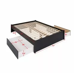 Prepac Select 4-Post Platform Bed - 2 Drawers - Black - Queen -Prepac Shop 330673633 AlternateImage5