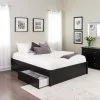 Prepac Select 4-Post Platform Bed - 2 Drawers - Black - Queen
