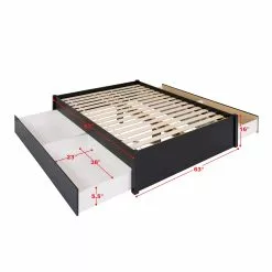 Prepac Select 4-Post Platform Bed 4 Drawers - Black - Queen -Prepac Shop 330673634 AlternateImage5