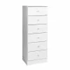 Prepac Astrid Tall Chest With Acrylic Knobs - 6-Drawer - White -Prepac Shop 330673638 AlternateImage1