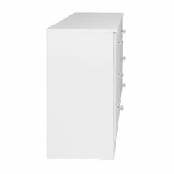 Prepac Astrid Dresser With Acrylic Knobs 6-Drawer - White - 28-in X 47-in