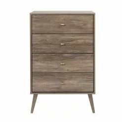 Prepac Milo 4-drawer Chest In Drifted Gray Finish - 26.5-in X 16-in X 41-in -Prepac Shop 330746094 AlternateImage2
