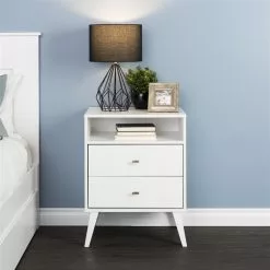 Prepac Milo 2-drawer Tall Nightstand With Open Shelf, White 19 Prepac Milo 2-drawer Tall Nightstand With Open Shelf, White -Prepac Shop 330746095 AlternateImage1