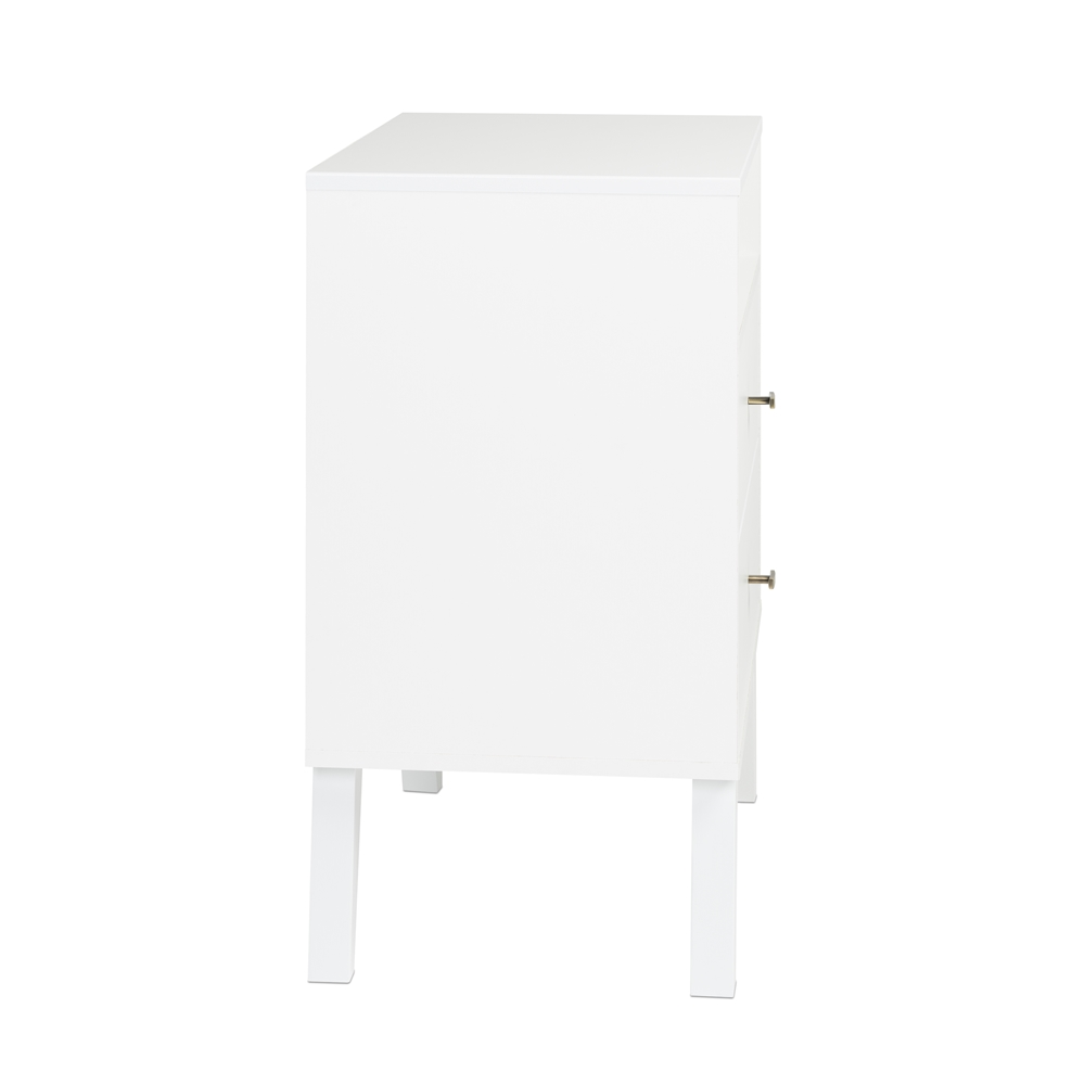 Prepac Milo 2-drawer Tall Nightstand With Open Shelf, White 4 Prepac Milo 2-drawer Tall Nightstand With Open Shelf, White - Image 2
