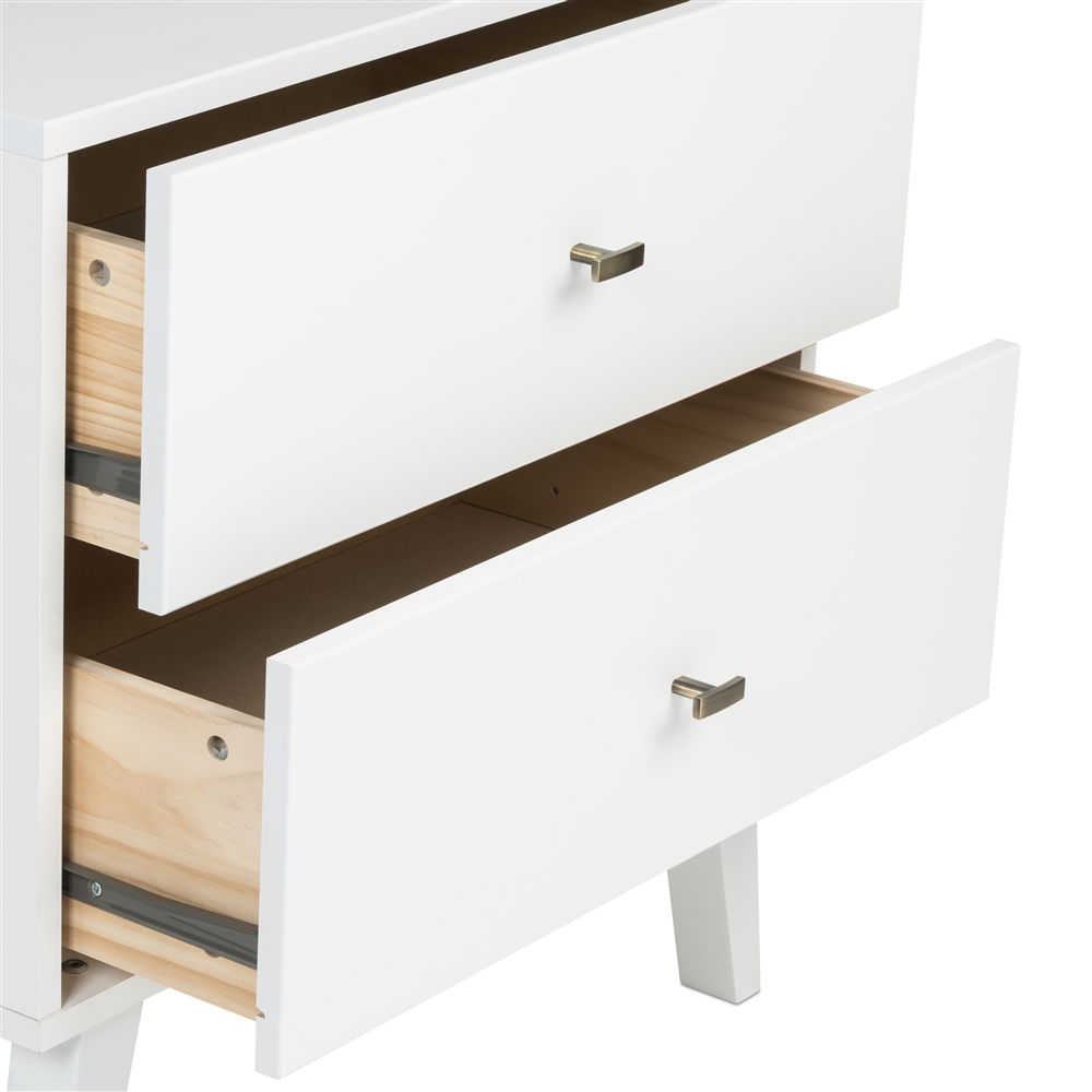 Prepac Milo 2-drawer Tall Nightstand With Open Shelf, White 10 Prepac Milo 2-drawer Tall Nightstand With Open Shelf, White - Image 8