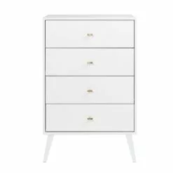 Prepac Milo 4-drawer Chest In White Finish - 26.5-in X 16-in X 41-in -Prepac Shop 330746100 AlternateImage2