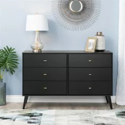 Prepac Milo 6-drawer Dresser In Black Finish - 52.25-in -Prepac Shop 330746103 AlternateImage1