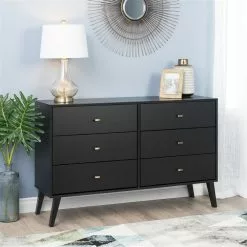 Prepac Milo 6-drawer Dresser In Black Finish - 52.25-in -Prepac Shop 330746103 AlternateImage4