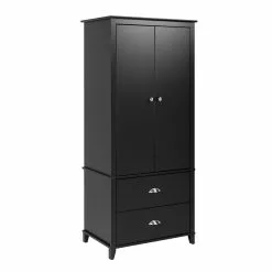 Prepac Yaletown Armoire In Black Finish - 21-in X 72-in X 31.5-in -Prepac Shop 330746105 AlternateImage5